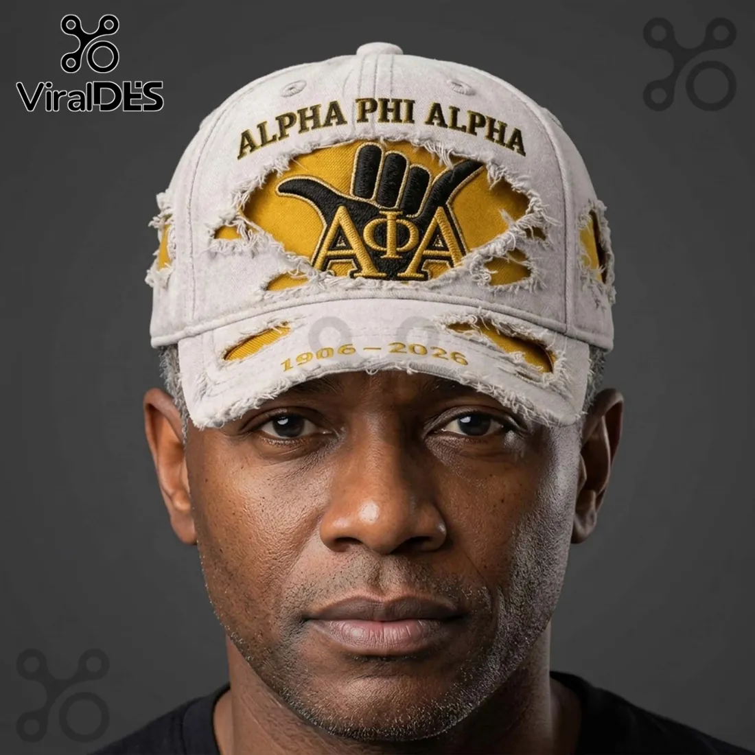 Alpha Phi Alpha 1906-2026 Anniversary Distressed Baseball Cap Alpha Phi Alpha 1906-2026 Anniversary Distressed Baseball Cap