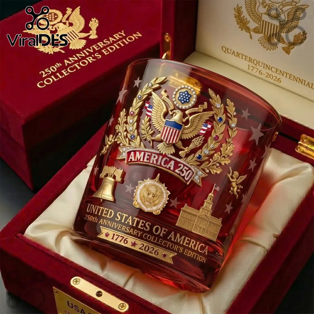 America 250th Anniversary 1776-2026 Collector’s Edition Whiskey Glass America 250th Anniversary 1776-2026 Collector’s Edition Whiskey Glass