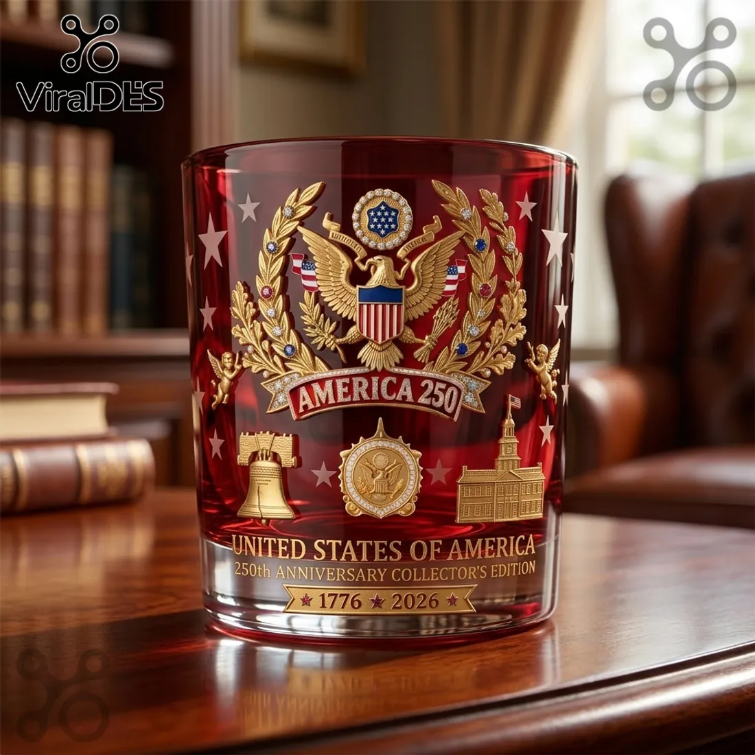 America 250th Anniversary 1776-2026 Collector’s Edition Whiskey Glass America 250th Anniversary 1776-2026 Collector’s Edition Whiskey Glass