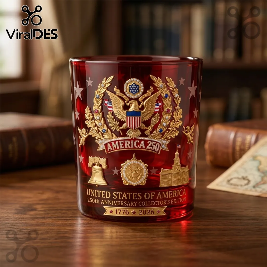 America 250th Anniversary 1776-2026 Collector’s Edition Whiskey Glass America 250th Anniversary 1776-2026 Collector’s Edition Whiskey Glass