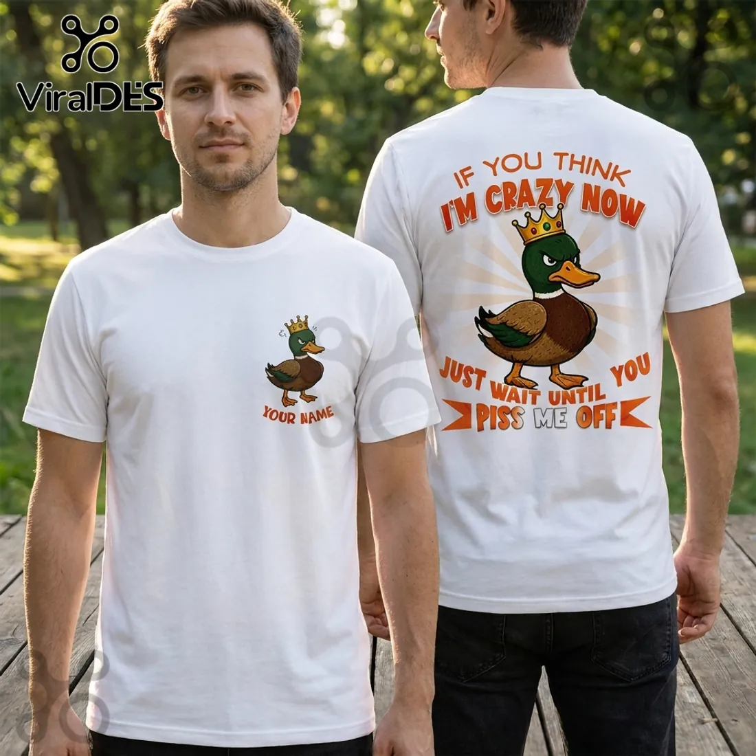 Angry Crowned Duck Personalized Shirt Angry Crowned Duck Personalized Shirt