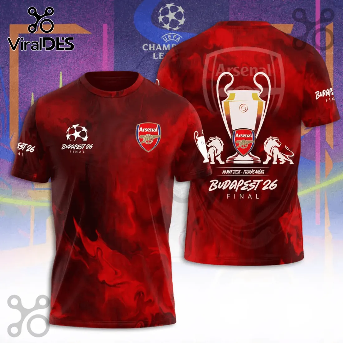 Arsenal FC Budapest 2026 Final Limited Edition Hoodie Arsenal FC Budapest 2026 Final Limited Edition Hoodie