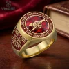 Arsenal FC Commemorative Red Gemstone Silver Plated Ring Arsenal FC Commemorative Red Gemstone Silver Plated Ring