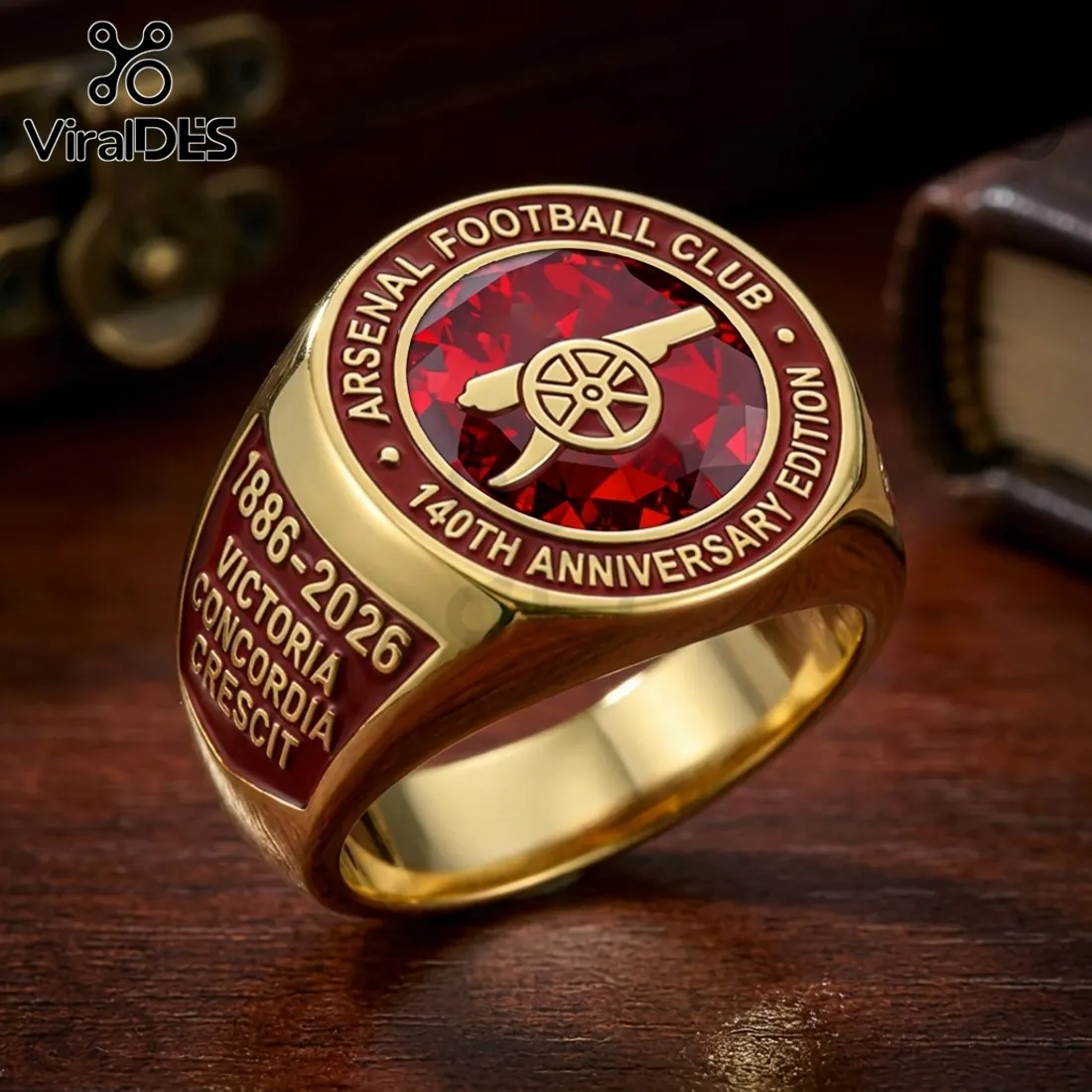 Arsenal Football Club 140th Anniversary 1886-2026 Commemorative Ring Arsenal Football Club 140th Anniversary 1886-2026 Commemorative Ring