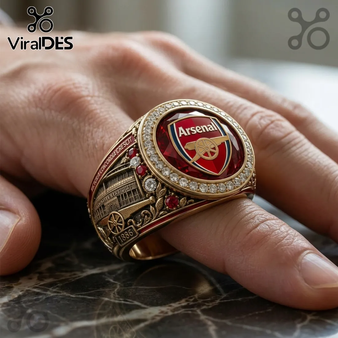 Arsenal Football Club Emirates Stadium 1886 Ring Arsenal Football Club Emirates Stadium 1886 Ring