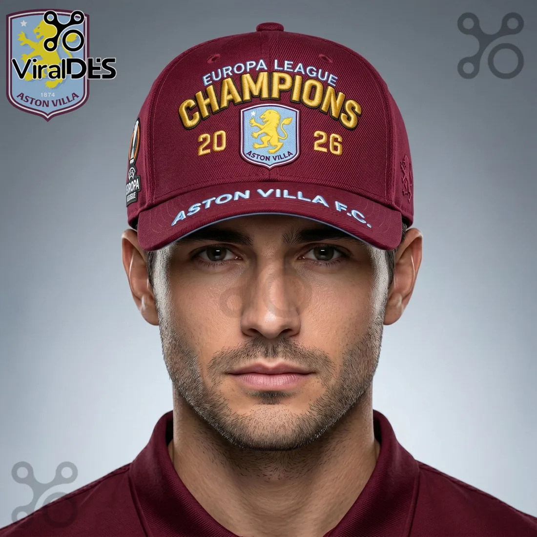 Aston Villa FC UEFA Europa League Champions 2026 Baseball Cap Aston Villa FC UEFA Europa League Champions 2026 Baseball Cap