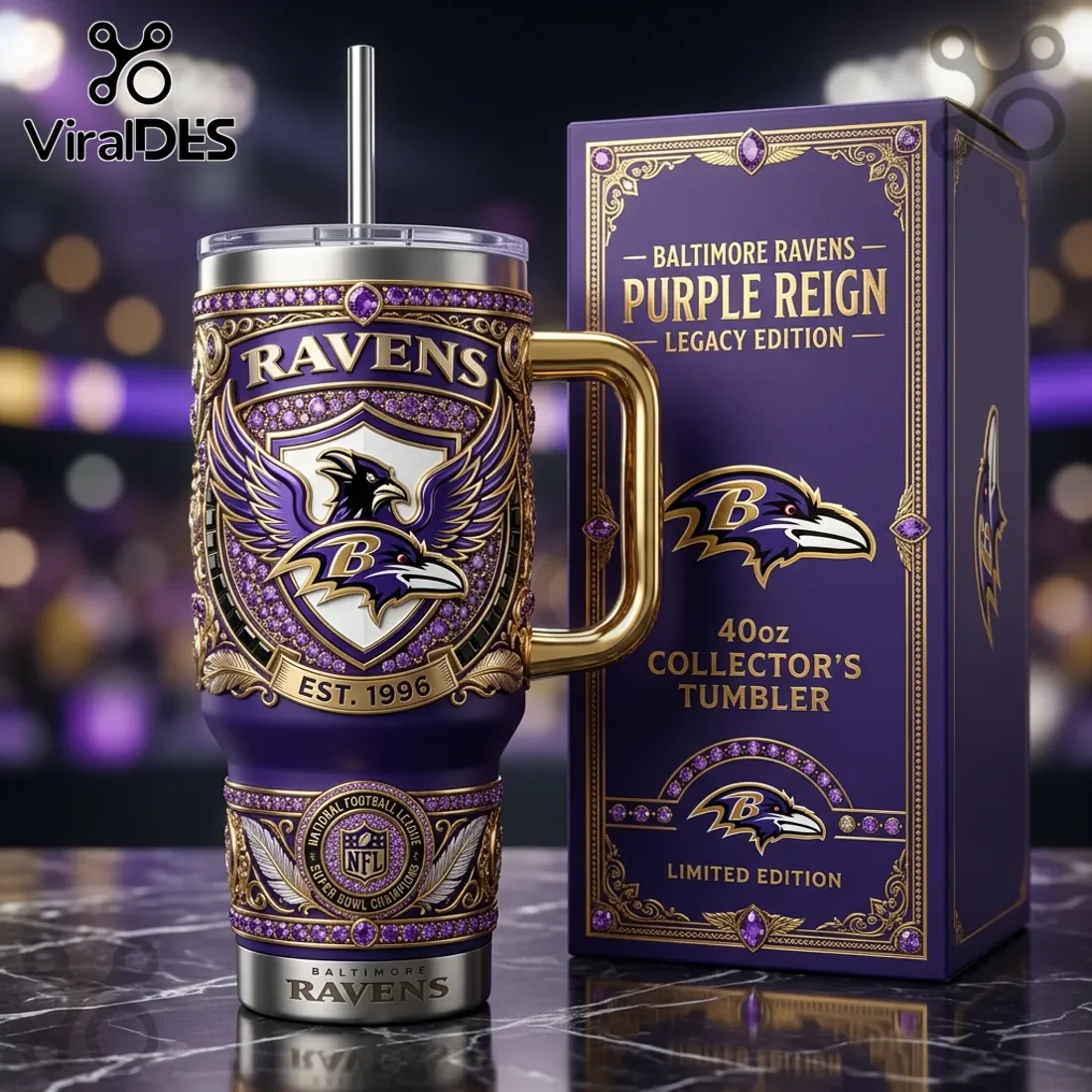 Baltimore Ravens Purple Reign Legacy Limited Edition 40oz Stanley Tumbler Baltimore Ravens Purple Reign Legacy Limited Edition 40oz Stanley Tumbler