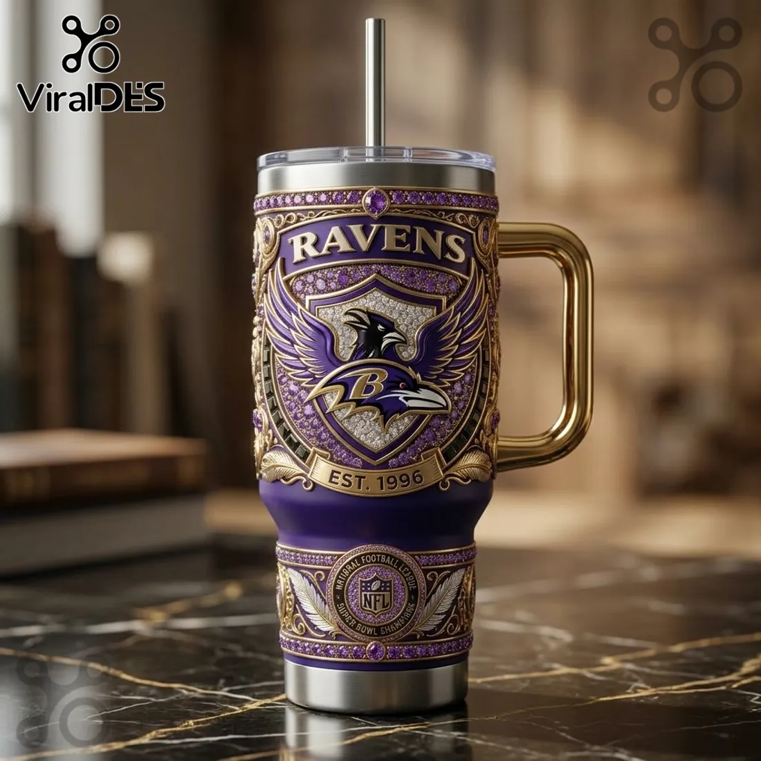 Baltimore Ravens Purple Reign Legacy Limited Edition 40oz Stanley Tumbler Baltimore Ravens Purple Reign Legacy Limited Edition 40oz Stanley Tumbler