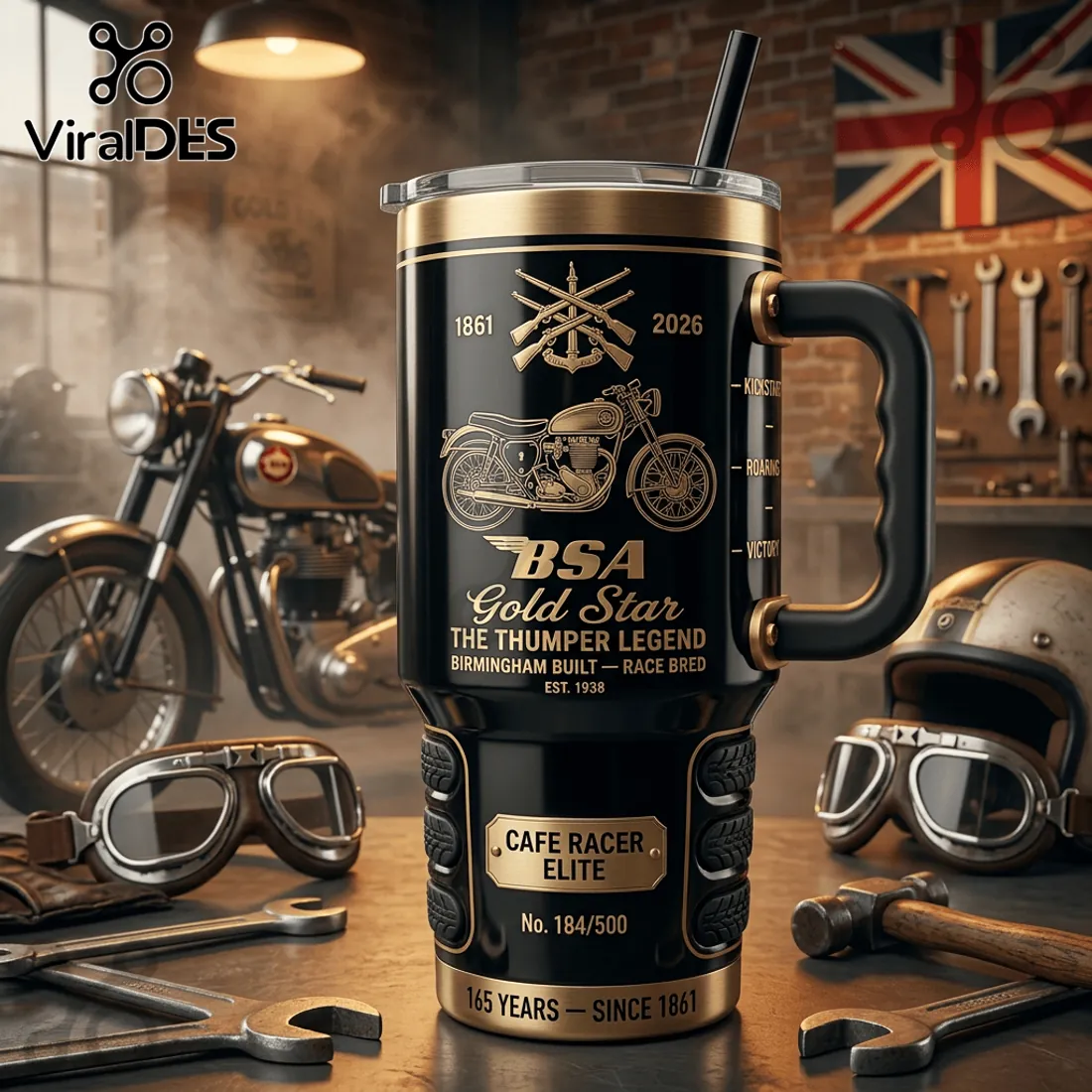 BSA Gold Star 165 Year Anniversary Limited Edition Stanley Tumbler 40oz BSA Gold Star 165 Year Anniversary Limited Edition Stanley Tumbler 40oz