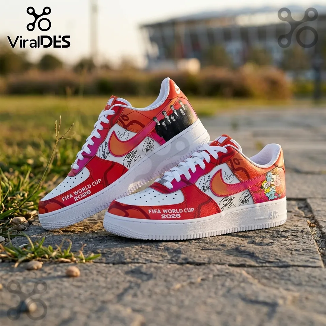 BTS FIFA World Cup 2026 Custom AIr Force 1 Sneakers BTS FIFA World Cup 2026 Custom AIr Force 1 Sneakers