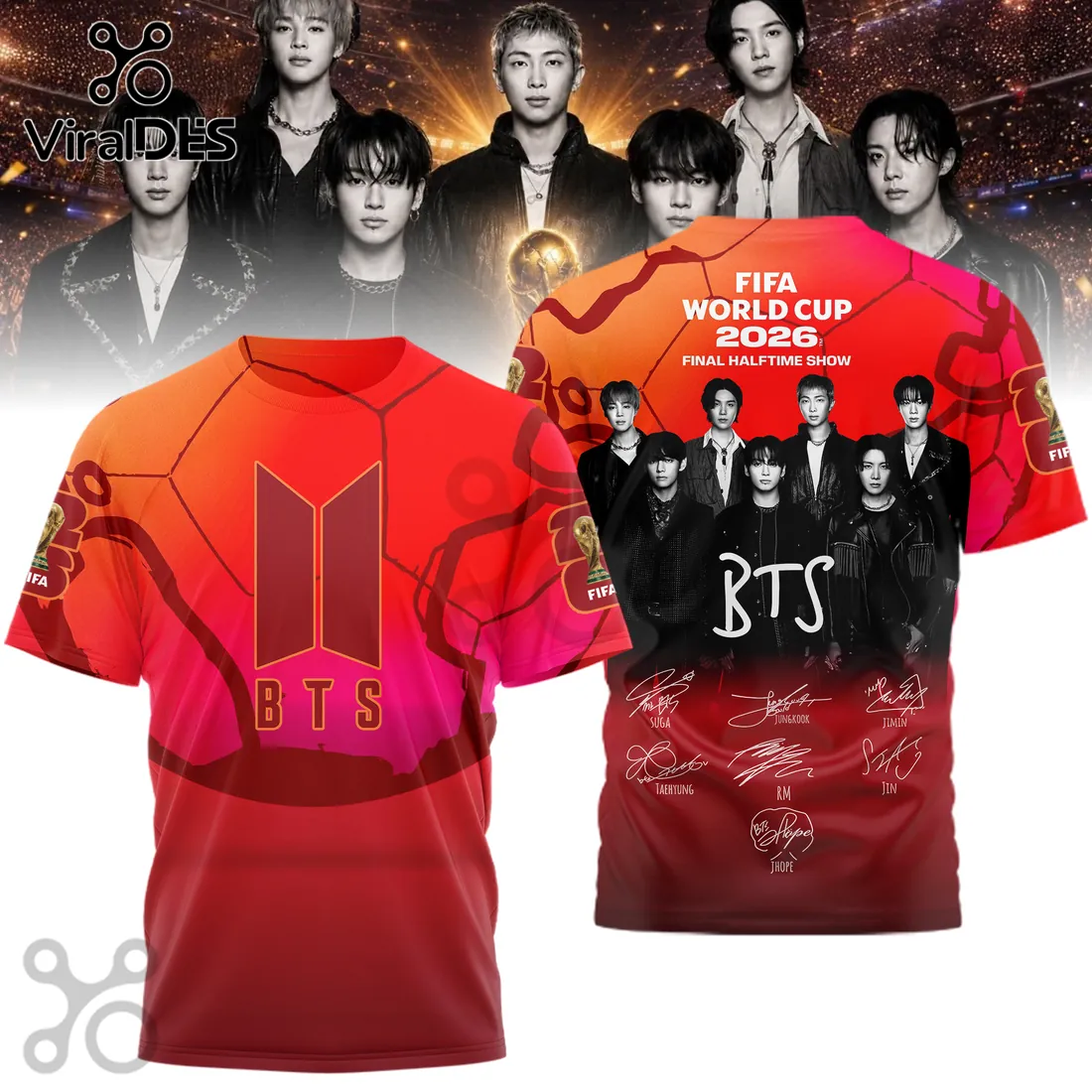 BTS K-Pop FIFA 2026 Halftime Show Signatures Hoodie BTS K-Pop FIFA 2026 Halftime Show Signatures Hoodie