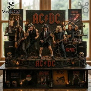 AC/DC Legendary Rock Band Premium Concert Scene Diorama Statue