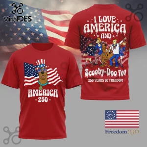 Scooby-Doo America 250 Years of Freedom Patriotic Anniversary T-Shirt