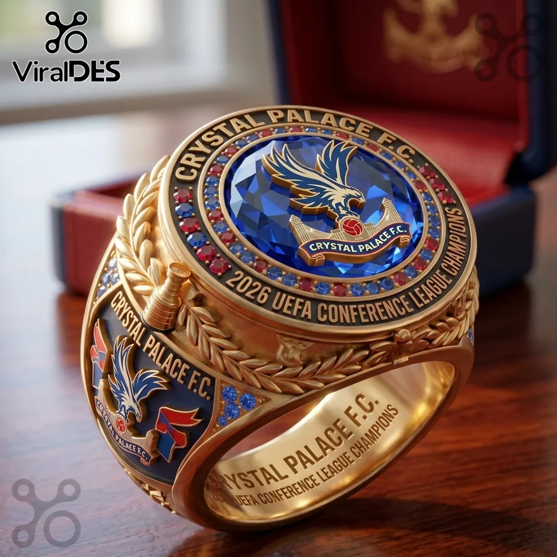 Crystal Palace Football Club 2026 UEFA Conference League Championship Ring Crystal Palace Football Club 2026 UEFA Conference League Championship Ring