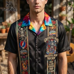 Grateful Dead Long Strange Trip Skeleton Premium Hawaiian Shirt