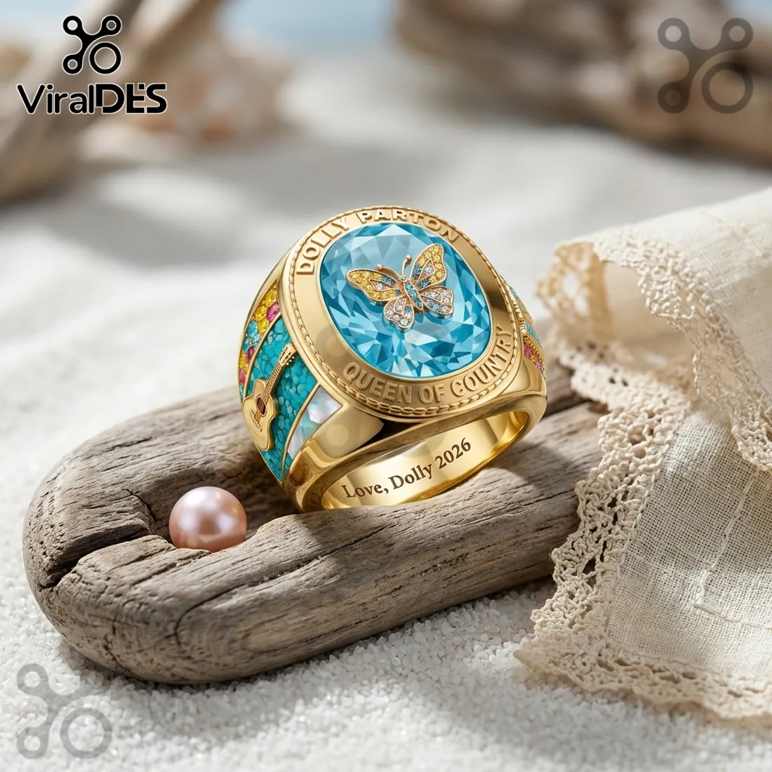 Dolly Parton Queen of Country Butterfly 2026 Gold Ring Dolly Parton Queen of Country Butterfly 2026 Gold Ring