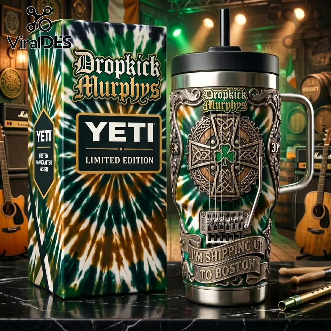 Dropkick Murphys Celtic Cross Irish Limited Edition Stanley Tumbler Dropkick Murphys Celtic Cross Irish Limited Edition Stanley Tumbler