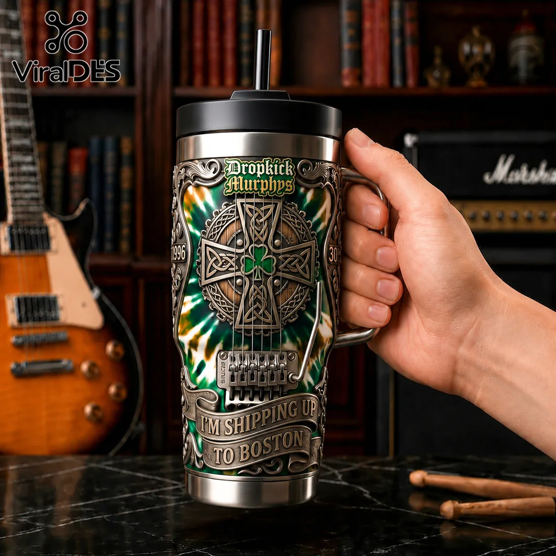 Dropkick Murphys Celtic Cross Irish Limited Edition Stanley Tumbler Dropkick Murphys Celtic Cross Irish Limited Edition Stanley Tumbler