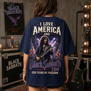 I Love America And Black Sabbath Too 250 Years Of Freedom T-Shirt