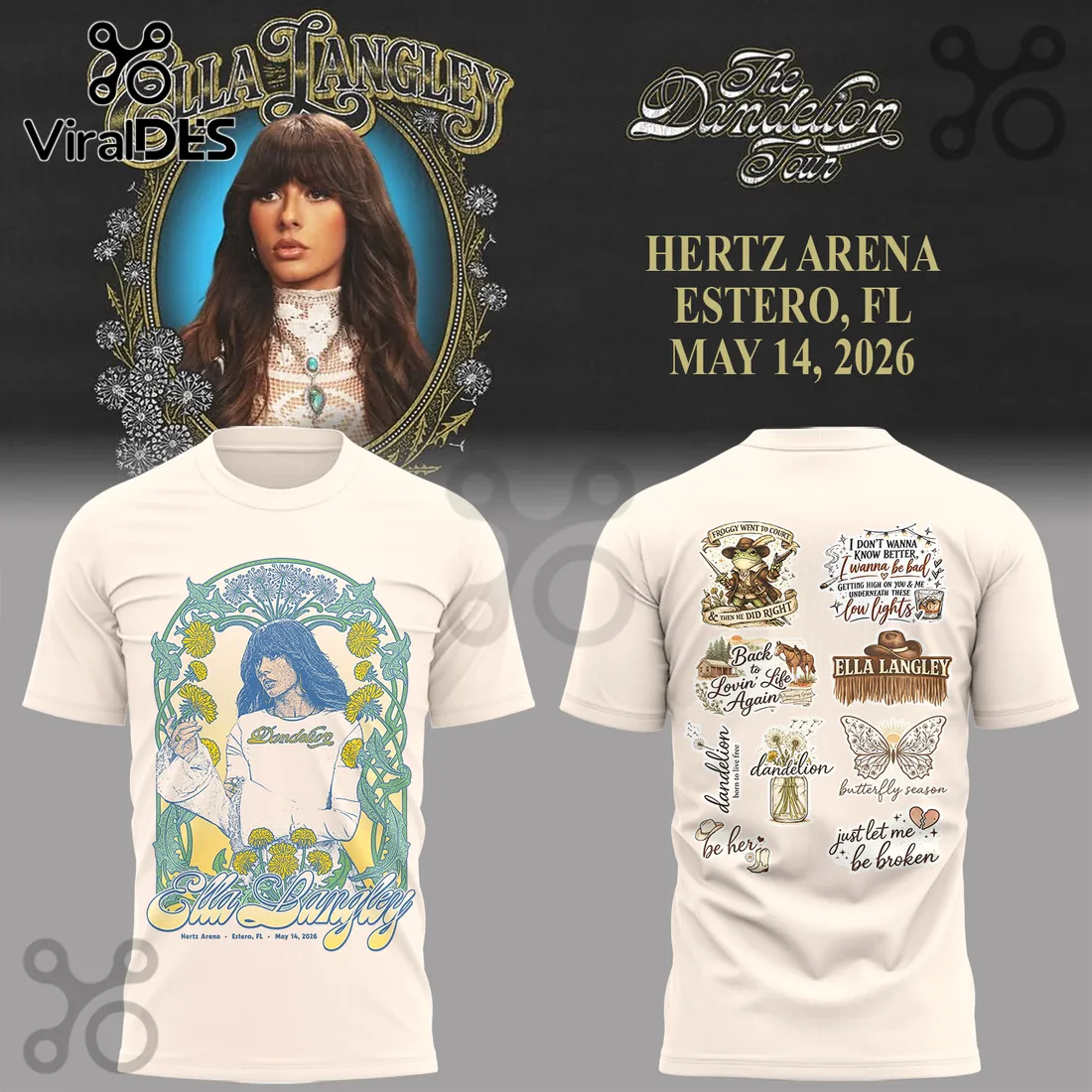 Ella Langley The Dandelion Tour 2026 Hoodie Ella Langley The Dandelion Tour 2026 Hoodie