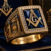 ΦΒΣ Phi Beta Sigma Premium Blue Gemstone Father’s Day Gift Ring