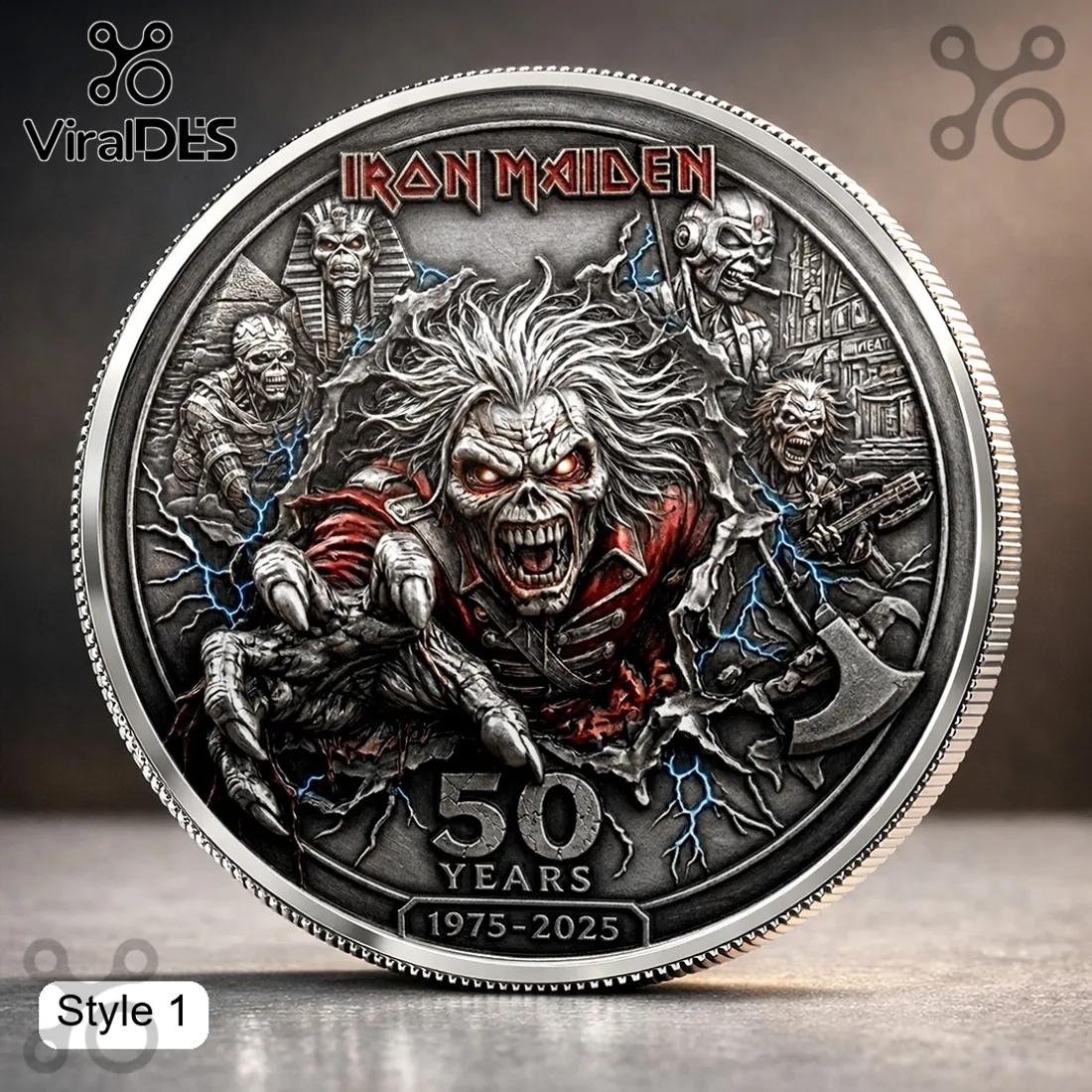 Iron Maiden 50th Anniversary Eddie Coin Iron Maiden 50th Anniversary Eddie Coin