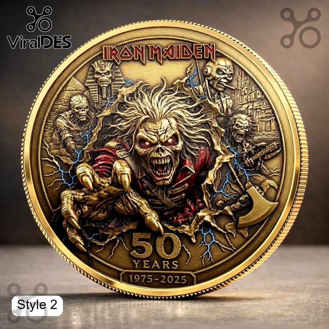 Iron Maiden 50th Anniversary Eddie Coin Iron Maiden 50th Anniversary Eddie Coin
