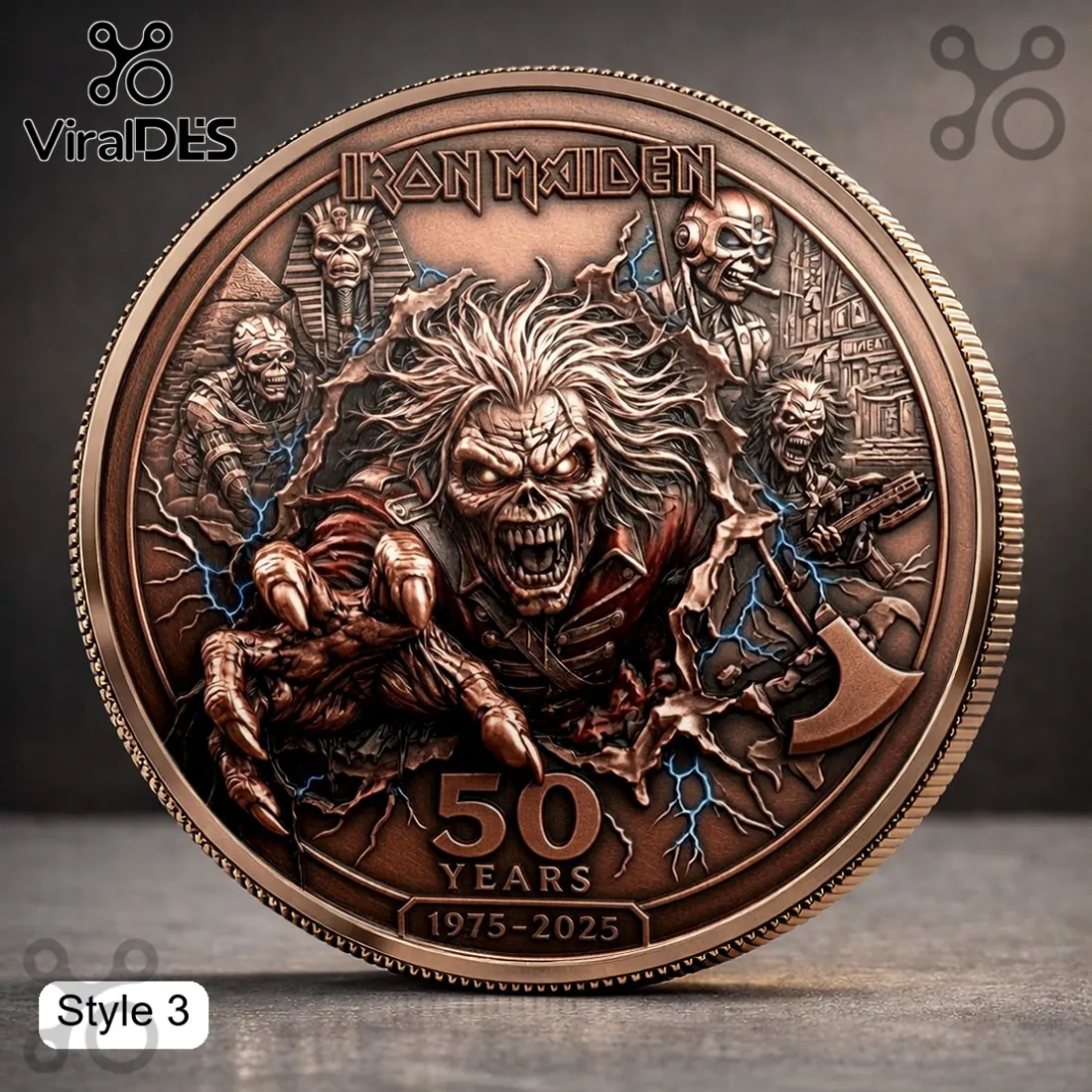 Iron Maiden 50th Anniversary Eddie Coin Iron Maiden 50th Anniversary Eddie Coin