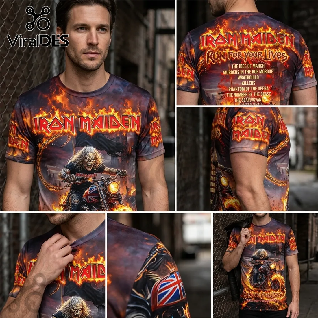 Iron Maiden Run For Your Lives 2026 World Tour 3D T-Shirt Iron Maiden Run For Your Lives 2026 World Tour 3D T-Shirt