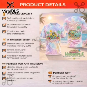 Jimmy Buffett Margaritaville Parrot Head Beach Vagabond T-Shirt