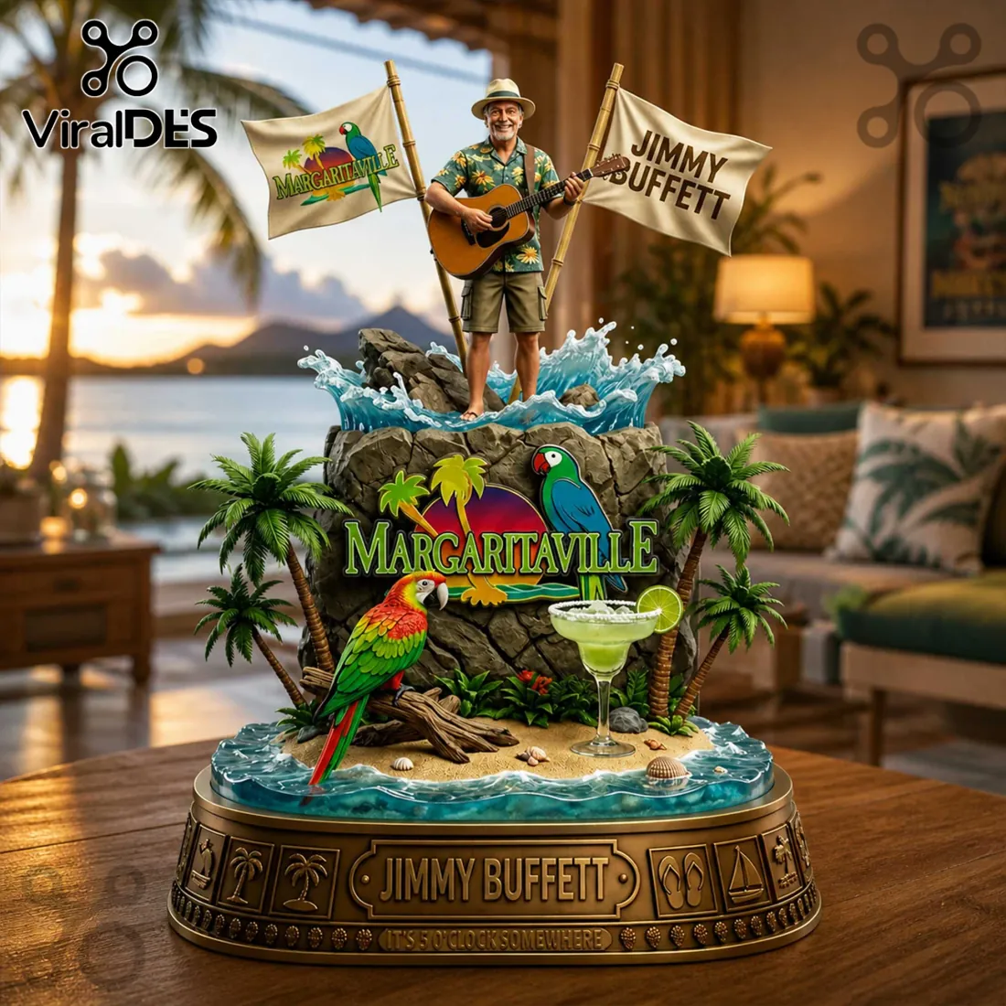 Jimmy Buffett Margaritaville Commemorative Acrylic Plaque Jimmy Buffett Margaritaville Commemorative Acrylic Plaque