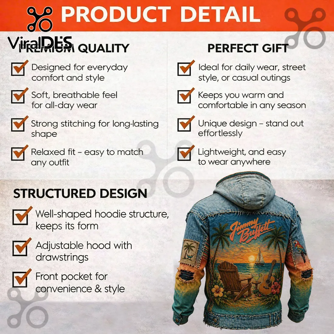 Jimmy Buffett Margaritaville Tropical Beach Sunset Distressed Hoodie Jimmy Buffett Margaritaville Tropical Beach Sunset Distressed Hoodie