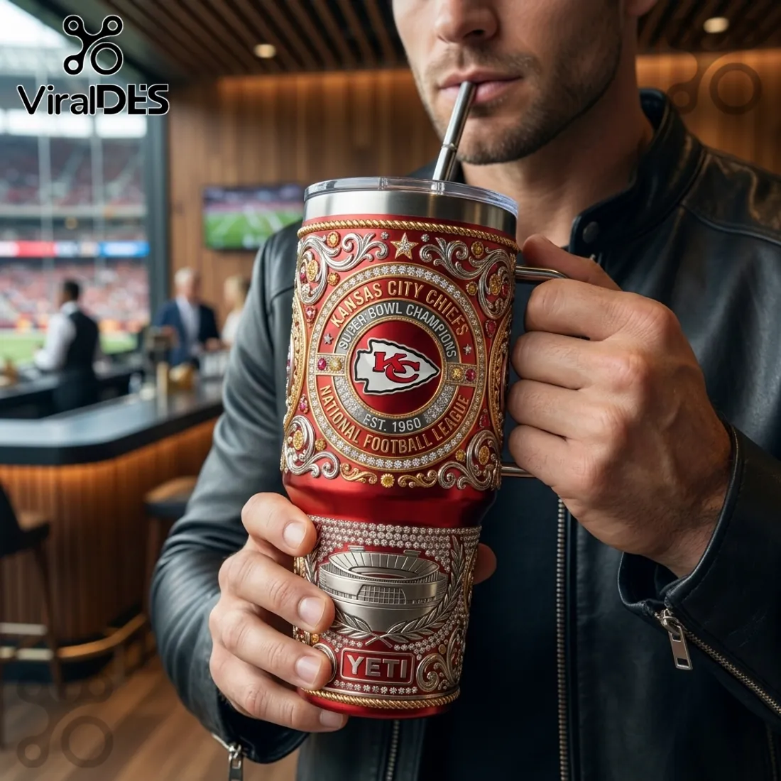 Kansas City Chiefs Super Bowl Champions 40oz Stanley Tumbler Kansas City Chiefs Super Bowl Champions 40oz Stanley Tumbler