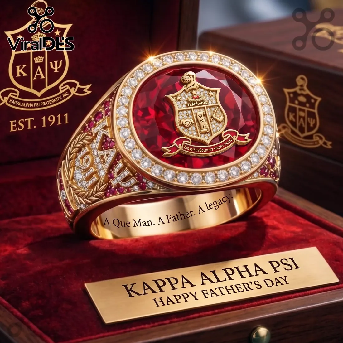 Kappa Alpha Psi Father’s Day Premium Gold Diamond Fraternity Ring Kappa Alpha Psi Father’s Day Premium Gold Diamond Fraternity Ring