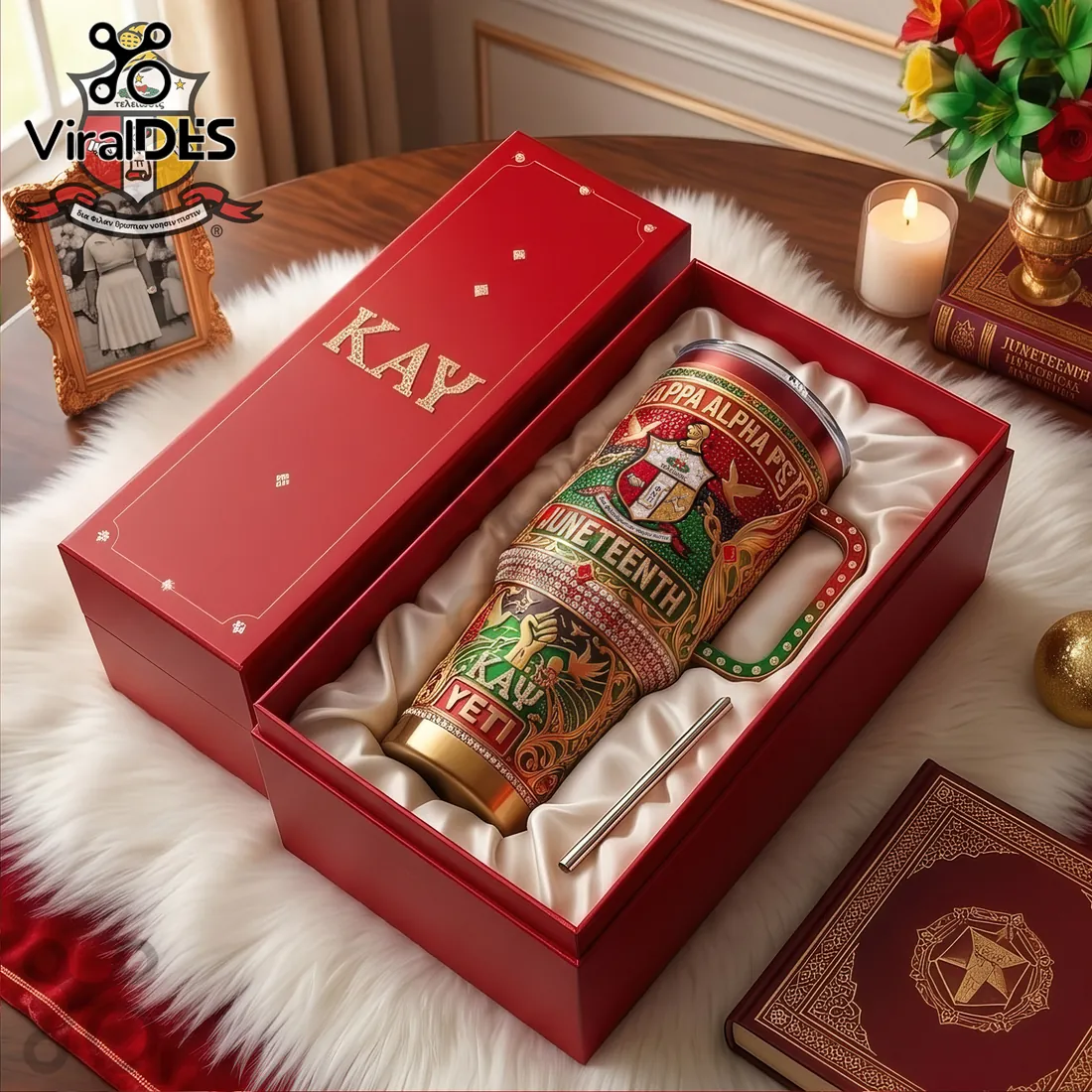 Kappa Alpha Psi Juneteenth Heritage Edition 40oz Handle Tumbler Kappa Alpha Psi Juneteenth Heritage Edition 40oz Handle Tumbler