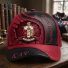 Omega Psi Phi Premium Embroidered Crest Purple Black Baseball Cap