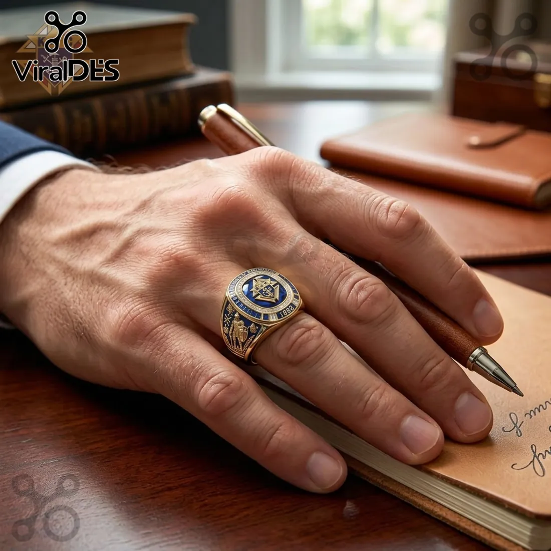 Knights of Columbus 1882 Founding Gold Blue Stone Ring Knights of Columbus 1882 Founding Gold Blue Stone Ring