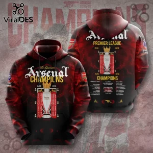 Arsenal FC Premier League Champions 2025-2026 Hoodie