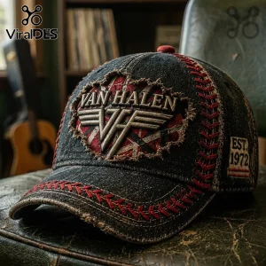 Van Halen Vintage Distressed Embroidered Baseball Cap 2026 Van Halen Vintage Distressed Embroidered Baseball Cap 2026