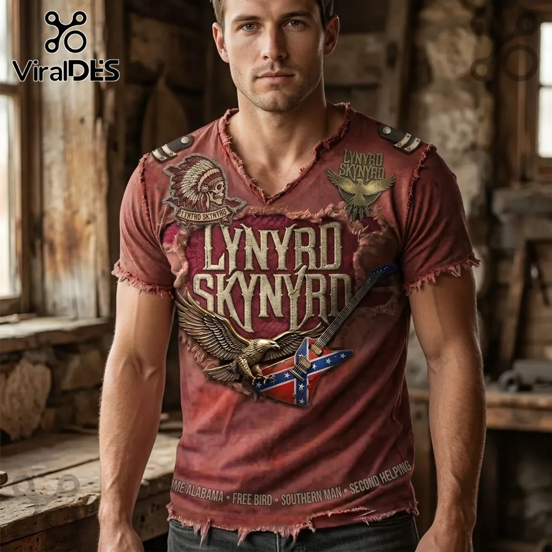 Lynyrd Skynyrd Vintage Distressed Sweet Home Alabama T-Shirt Lynyrd Skynyrd Vintage Distressed Sweet Home Alabama T-Shirt