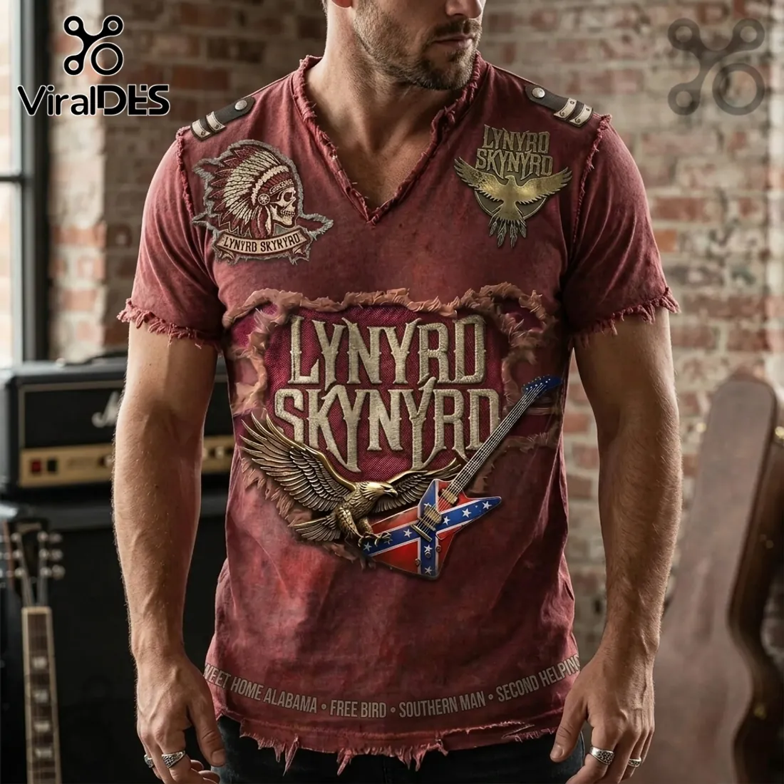 Lynyrd Skynyrd Vintage Distressed Sweet Home Alabama T-Shirt Lynyrd Skynyrd Vintage Distressed Sweet Home Alabama T-Shirt