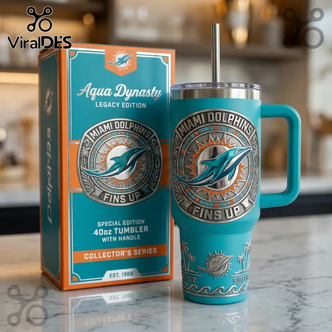 Miami Dolphins Legacy Edition 40oz Stanley Tumbler Miami Dolphins Legacy Edition 40oz Stanley Tumbler