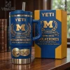 Michigan Wolverines 2025 NCAA Basketball Champions Gold Stanley Tumbler