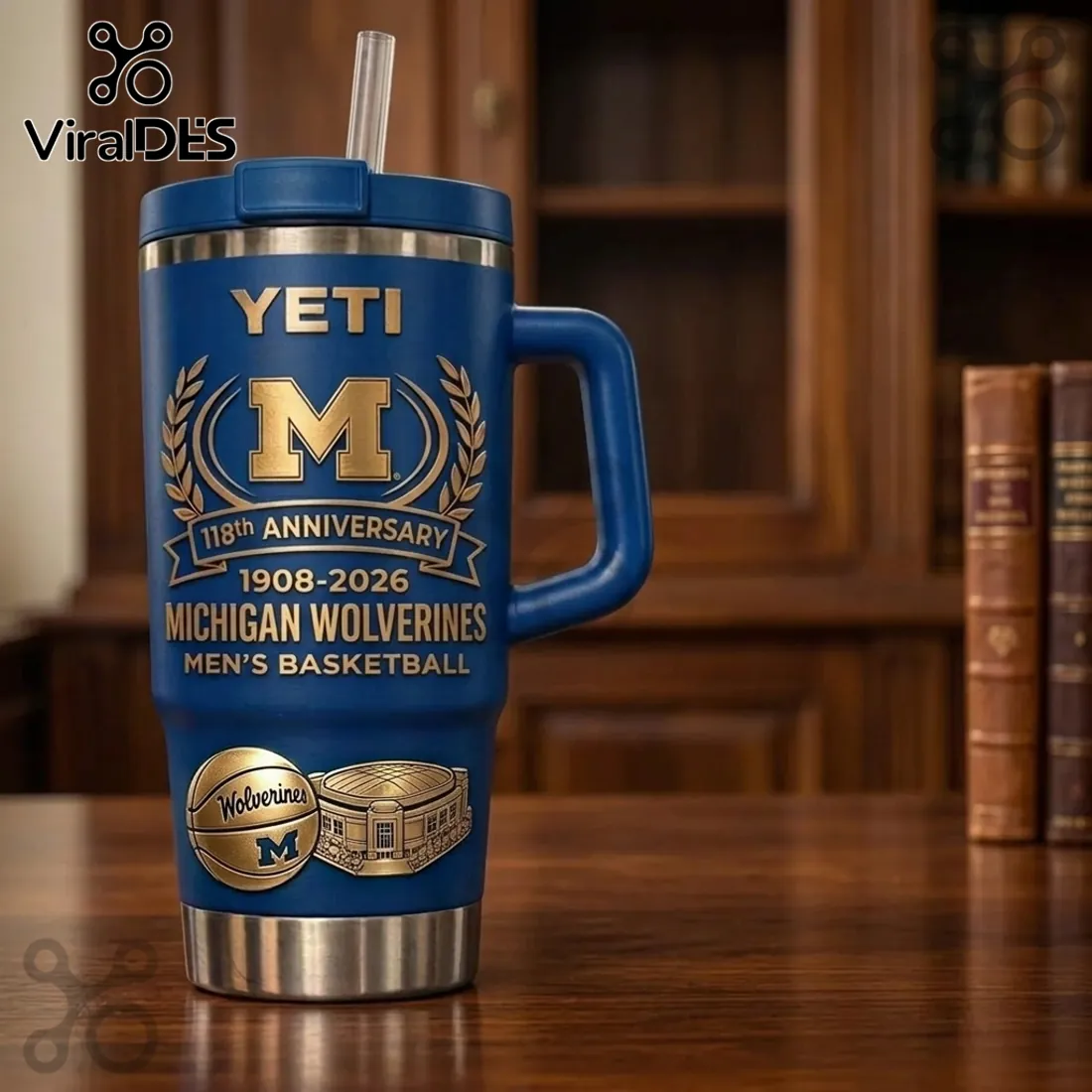 Michigan Wolverines 118th Anniversary YETI Stanley Tumbler Michigan Wolverines 118th Anniversary YETI Stanley Tumbler