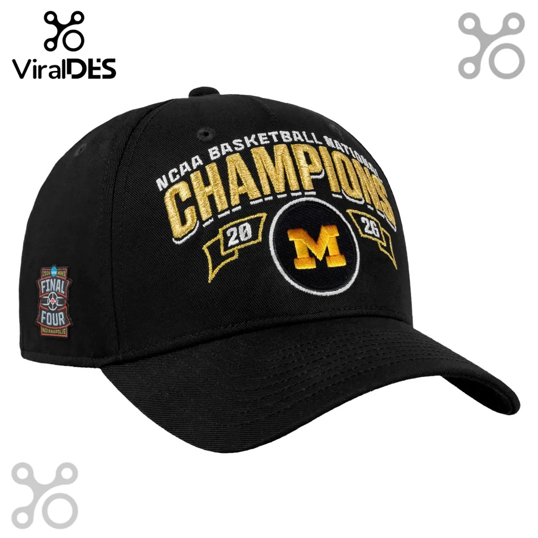 Michigan Wolverines 2026 NCAA Basketball Champions Baseball Cap Michigan Wolverines 2026 NCAA Basketball Champions Baseball Cap