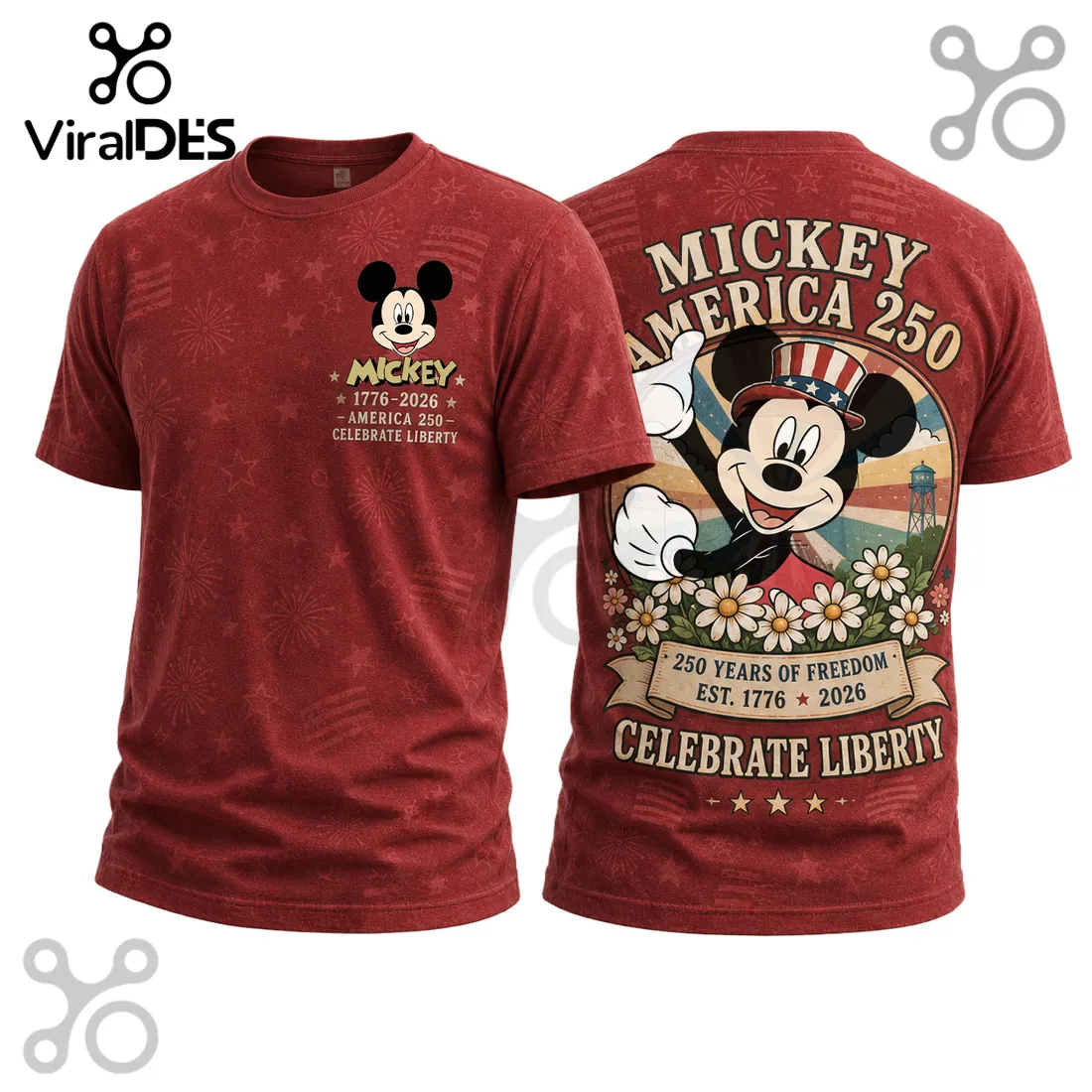 Mickey America 250 250th Anniversary of Freedom T-Shirt Mickey America 250 250th Anniversary of Freedom T-Shirt