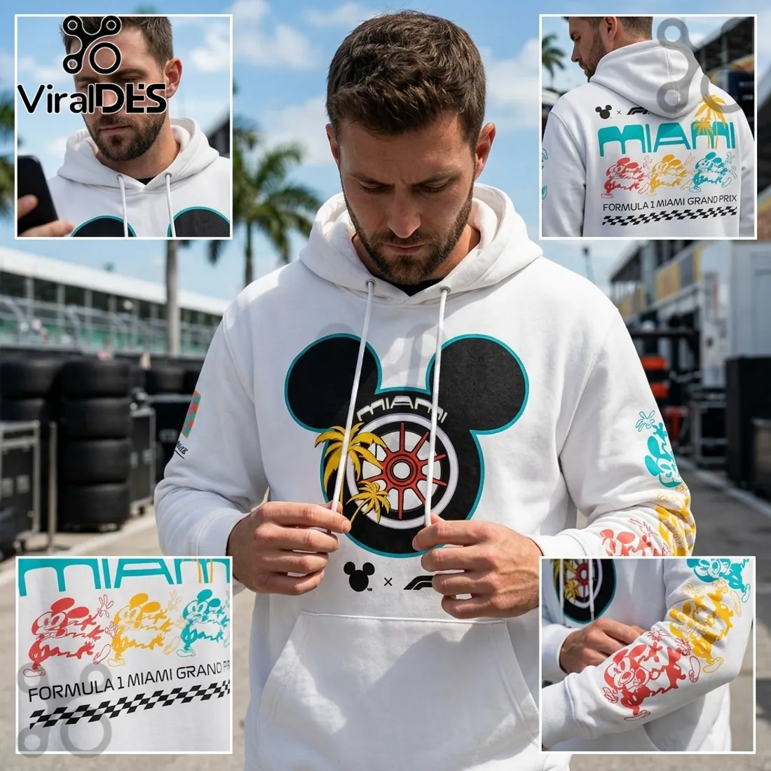 Mickey Mouse F1 Miami Grand Prix Racing Graphic Hoodie Mickey Mouse F1 Miami Grand Prix Racing Graphic Hoodie