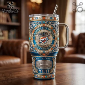 Oklahoma City Thunder Luxury Rhinestone 40oz Tumbler