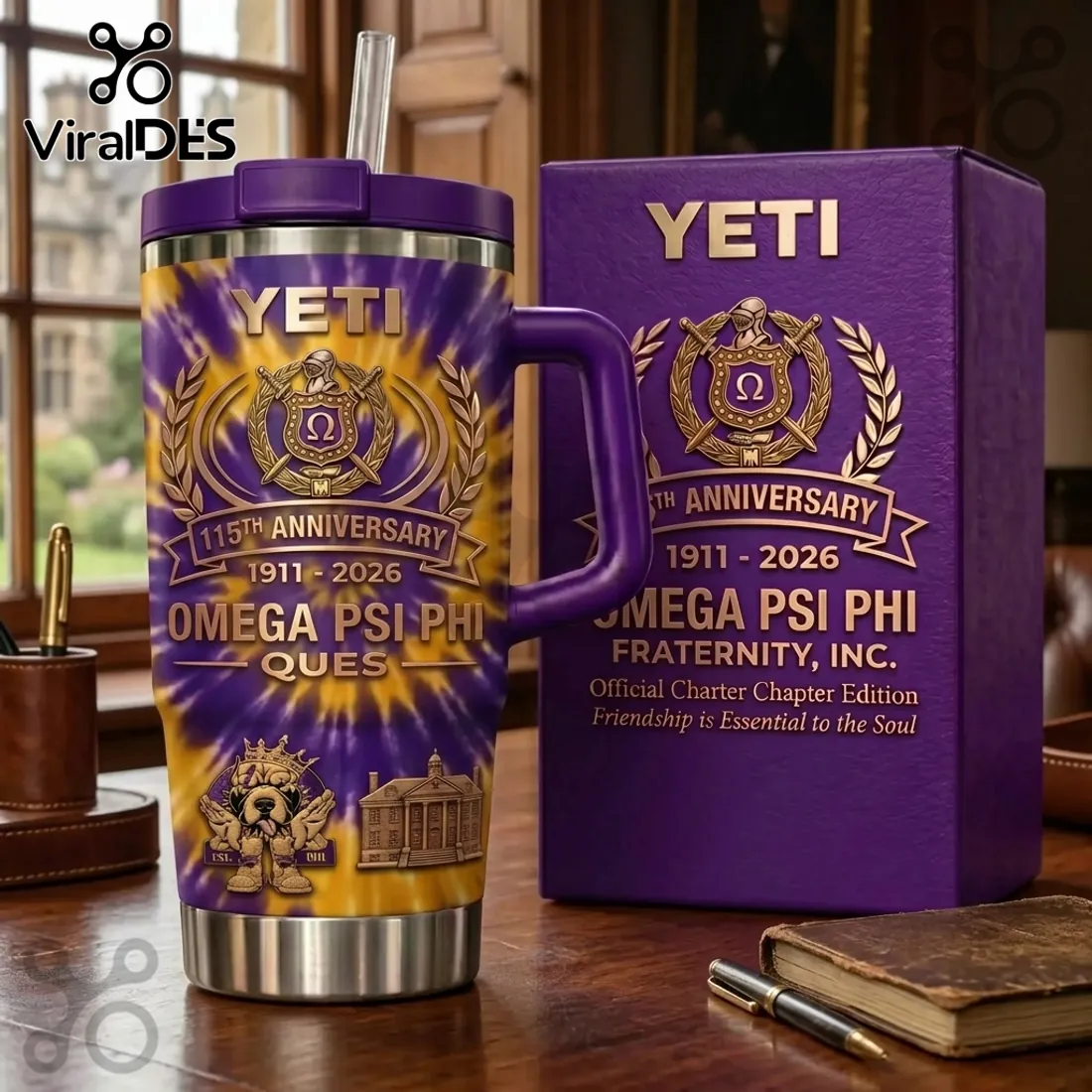 Omega Psi Phi Fraternity 115th Anniversary 1911-2026 YETI Handled Tumbler Omega Psi Phi Fraternity 115th Anniversary 1911-2026 YETI Handled Tumbler