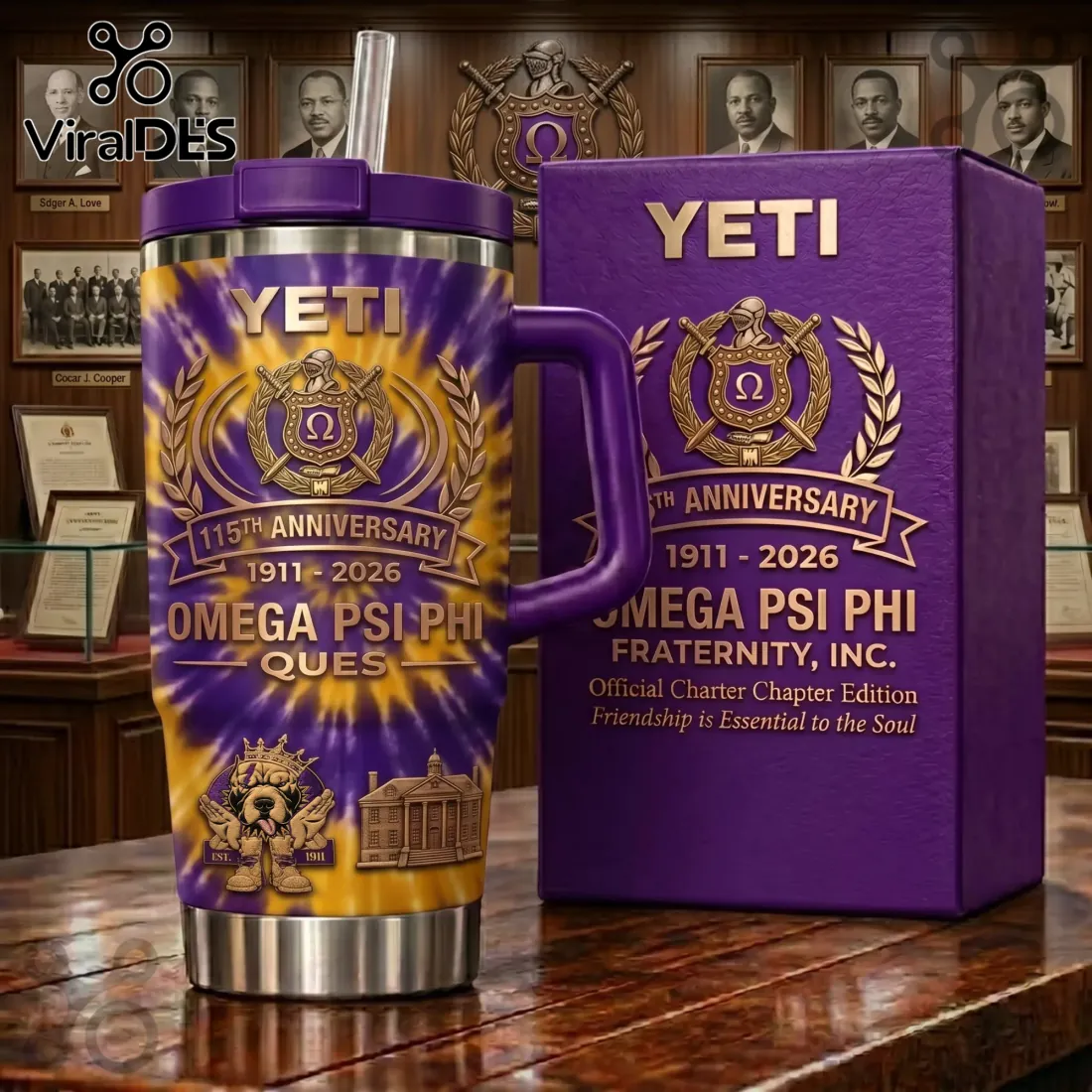 Omega Psi Phi Fraternity 115th Anniversary 1911-2026 YETI Handled Tumbler Omega Psi Phi Fraternity 115th Anniversary 1911-2026 YETI Handled Tumbler